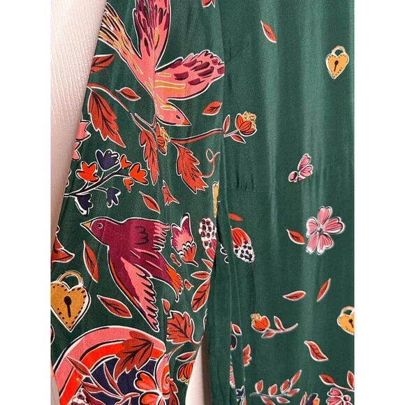 Boden Green Floral Midi Dress - Picture 3 of 15